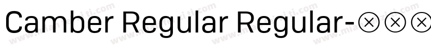 Camber Regular Regular字体转换